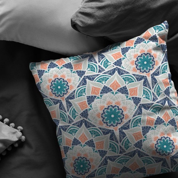Light Green Boho Pillow - Picture 1 of 6